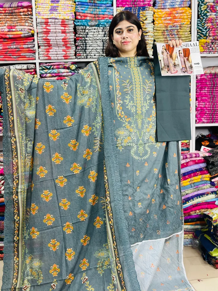 Mashaal Exclusive lawn Cotton